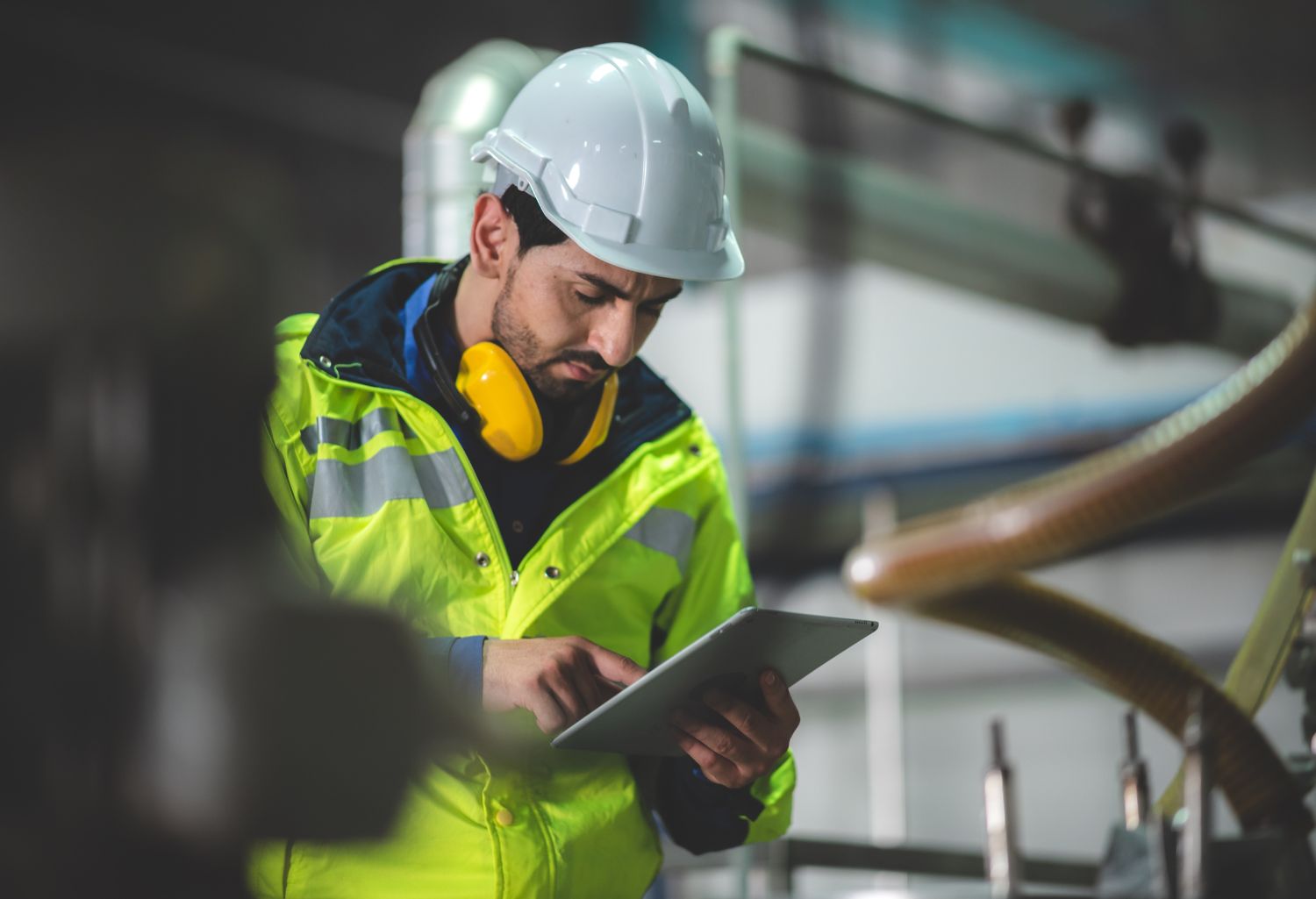 Debt Recovery for Industrial Maintenance: Engineer Inspection Control Person Working for Industry Safety, Professional Technician in Factory